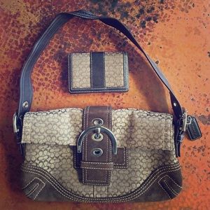 Coach purse and matching Coach wallet.