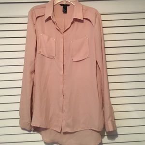 Beautiful dusty pink button up blouse