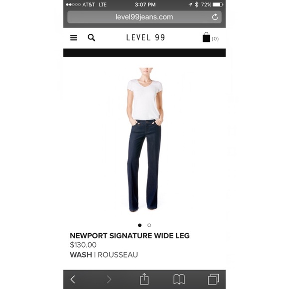 Anthropologie Level 99 dark wash wide leg jeans