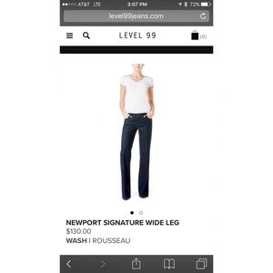 Anthropologie Level 99 dark wash wide leg jeans