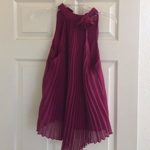 Jennifer Lopez pleated A-line rosette top