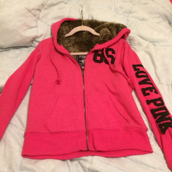 VS "PINK" Furry Hoodie