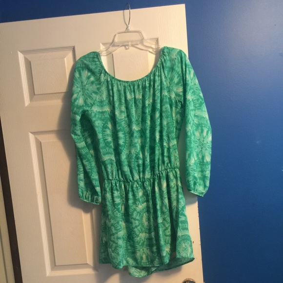 Green Tye Dyed Romper