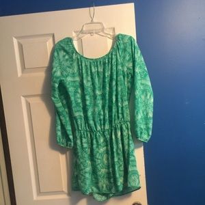Green Tye Dyed Romper