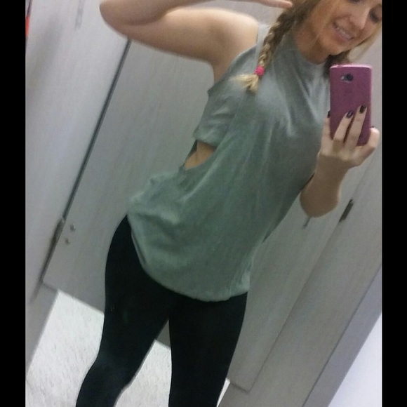 Gray Cover Up/ Muscle Tee