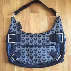 Michael Kors Fabric and Leather Shoulder Bag