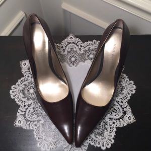 Nine West Brown Leather Pumps