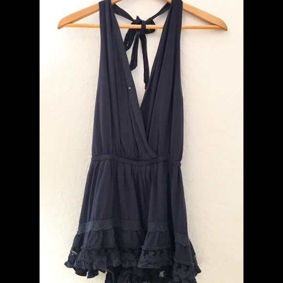 Navy Blue Romper