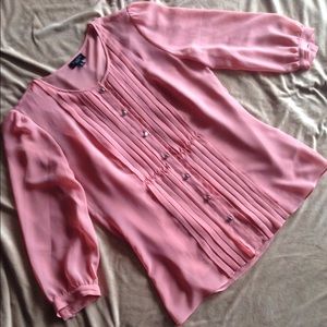 Chiffon dusty rose blouse
