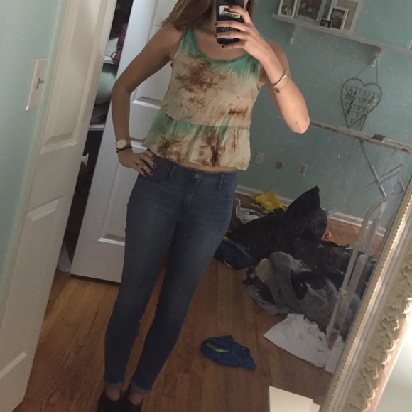 Cool peplum tyedie crop top