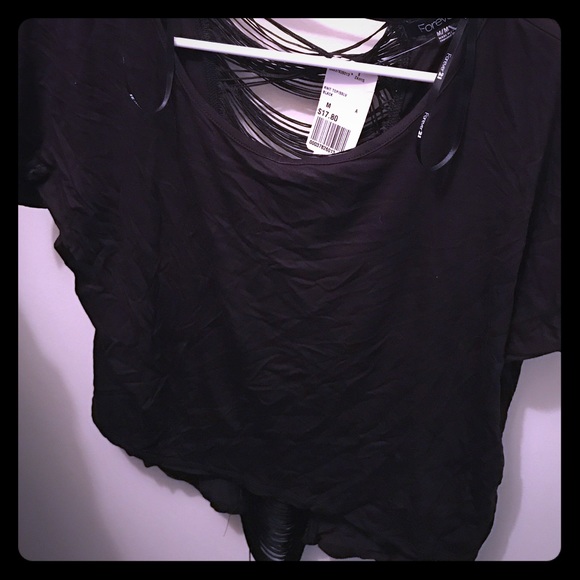 Black knit top