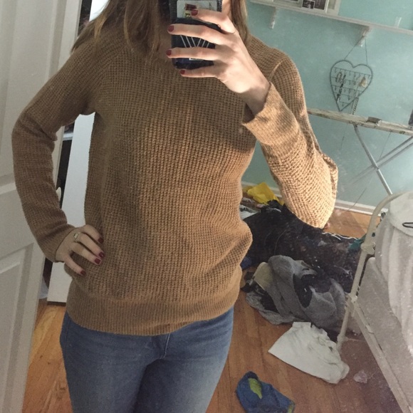 Tan jcrew sweater matches with everything