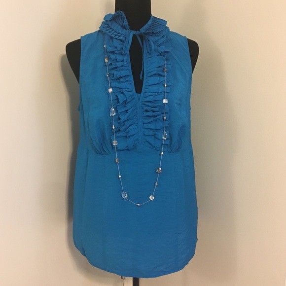 Lane Bryant Tops - 👚Lane Bryant turquoise pleated blouse