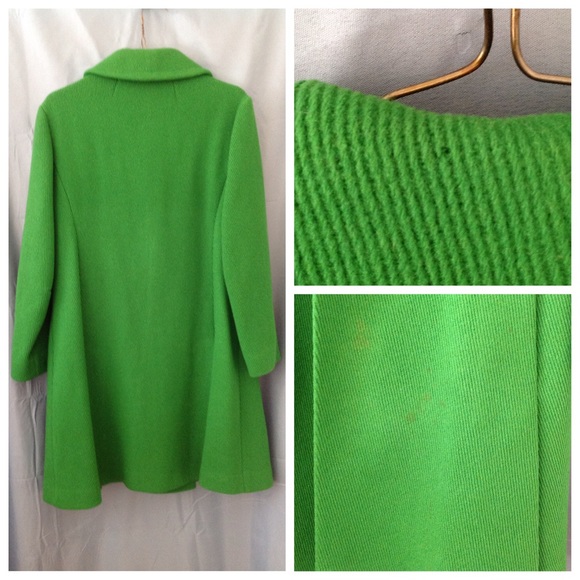 ❌SOLD❌ Adorable vintage 60s/70s lime green coat - Picture 2 of 3