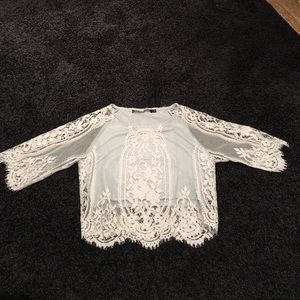 For Love and Lemons Lace Crop Top