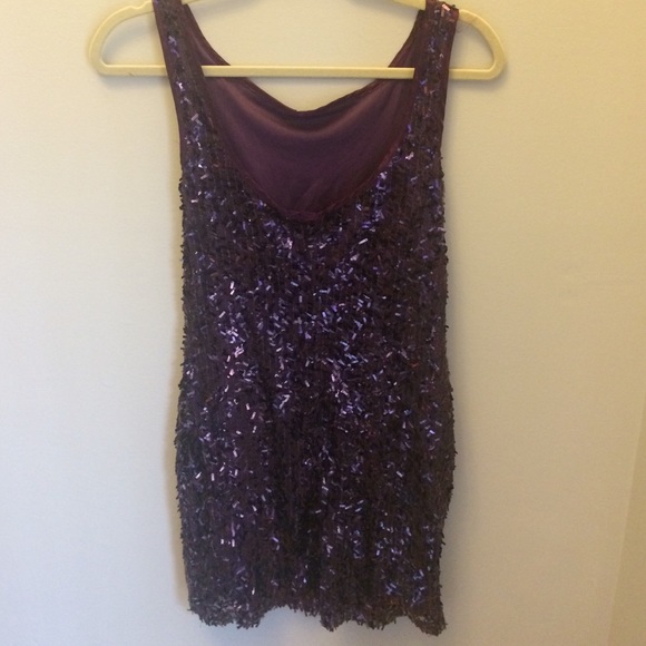 Forever 21 purple sequin dress size medium - Picture 2 of 3