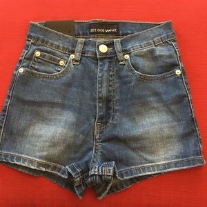 Zee Gee Why High Waisted Denim Shorts