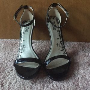 Black Ankle Strap Heels