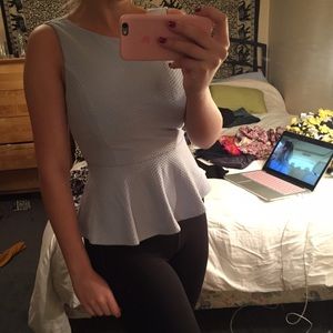 Lavender peplum top!