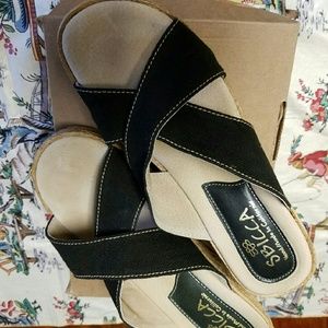 Sbicca Wedge Sandals Black