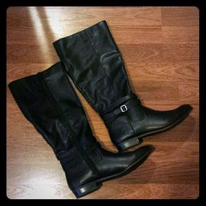 Faux Leather Riding Boots