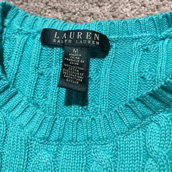 Turquoise medium Ralph Lauren Sweater top - Picture 3 of 3