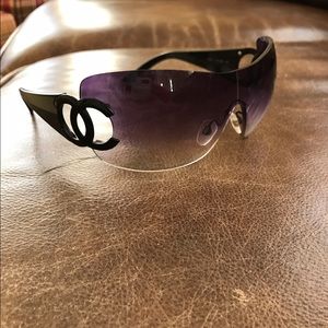 Channel Women's Sunglasses with Purple tint lense