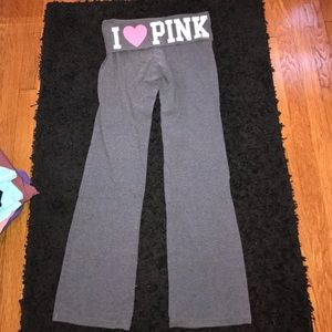 PINK Size M gray yoga pants!