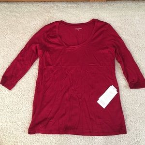 NWT Eileen Fisher red shirt