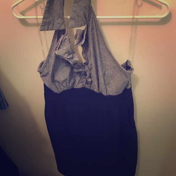 Navy halter dress
