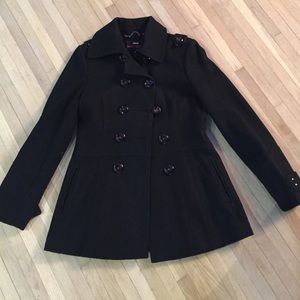 Miss Sixty black wool coat