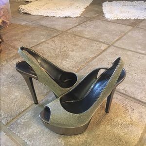 Jessica Simpson Hallie Silver Platform 8