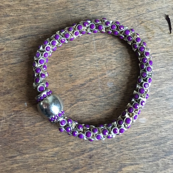 Purple magnetic clasp bracelet