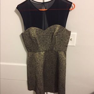 Donna Morgan black & gold dress. Like new!