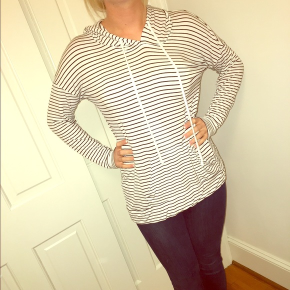 Striped long sleeve blouse