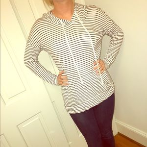 Striped long sleeve blouse