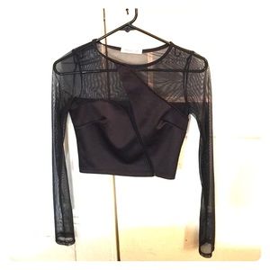 Mesh sleeve Arden B, crop top.