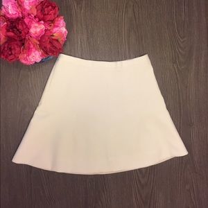 J. Crew White Flare Skirt