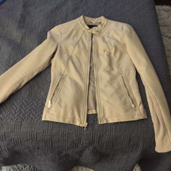 Tan leather express jacket