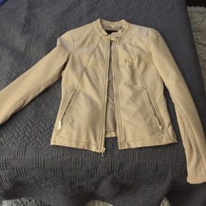 Tan leather express jacket