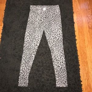 PINK black/gray cheetah leggings size S!