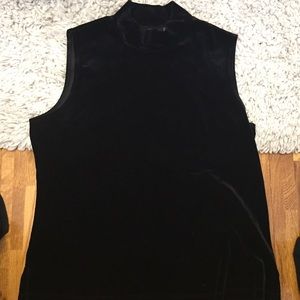 Black Velvet Turtleneck Top