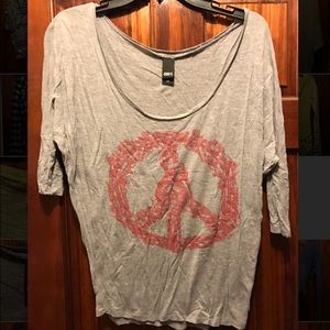 Obey quarter sleeve top