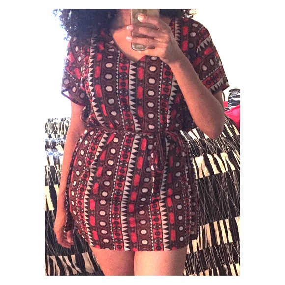 H&M TRIBAL PRINT SWIM COVERUP