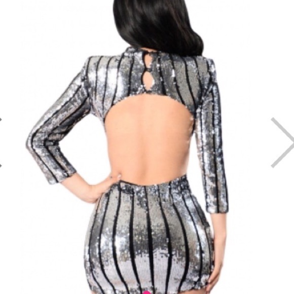 New sequin on velvet mini dress - Picture 4 of 4