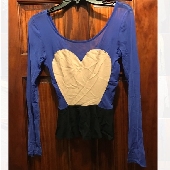 Peplum mesh top