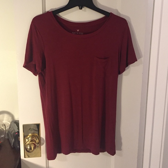 Maroon Tee from American Eagle
