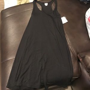 Black racer back dress