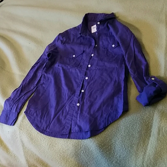 Dark purple button down!24 - Picture 3 of 3