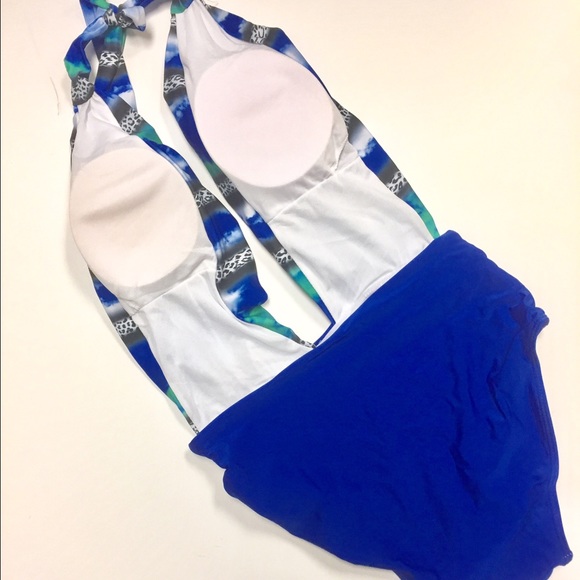 Blue swimming suite one piece sw178 - Picture 3 of 3